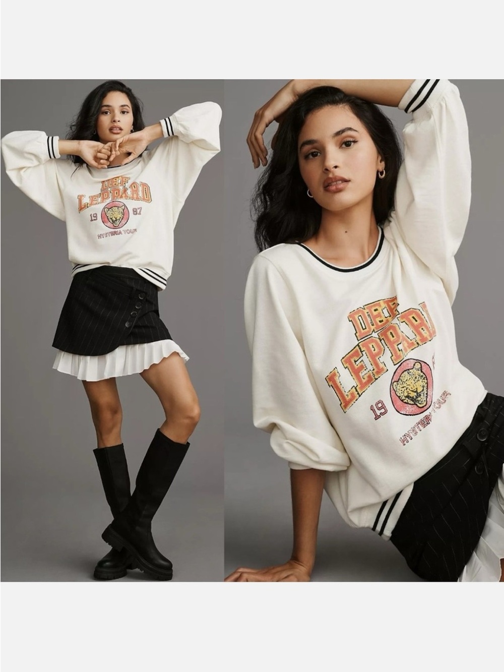 Pilcro Black Pinstripe sweatshirt